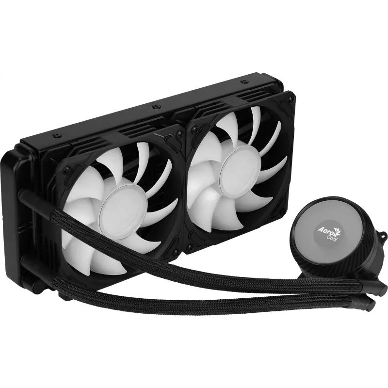 Aerocool MIRAGEL240 skystas CPU aušintuvas, 2x 12cm ARGB ventiliatoriai, TDP 400W, juodas