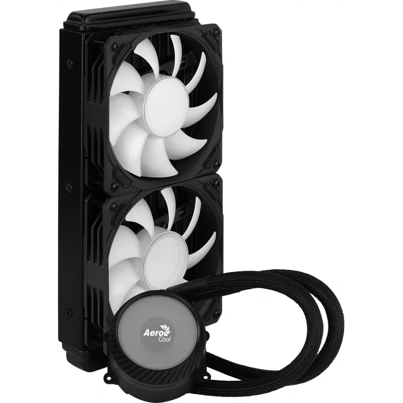 Aerocool MIRAGEL240 skystas CPU aušintuvas, 2x 12cm ARGB ventiliatoriai, TDP 400W, juodas