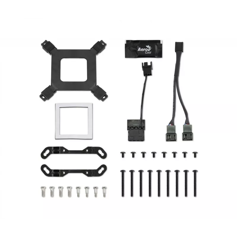 Aerocool MIRAGEL240 skystas CPU aušintuvas, 2x 12cm ARGB ventiliatoriai, TDP 400W, juodas