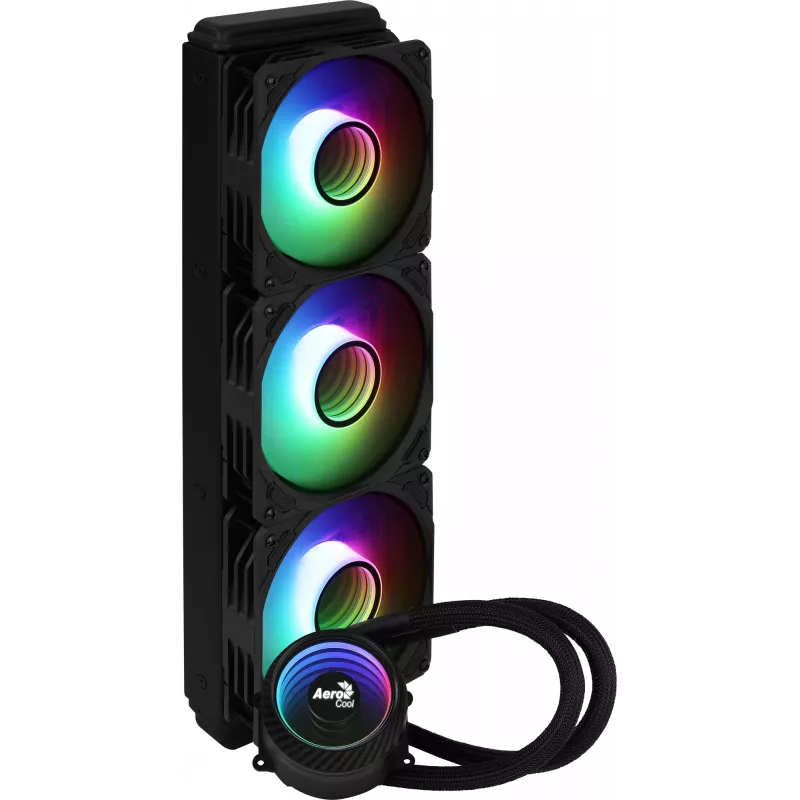 Aerocool MIRAGEL360 skysčio aušintuvas CPU 3x12cm ARGB ventiliatoriai TDP 550W juodas