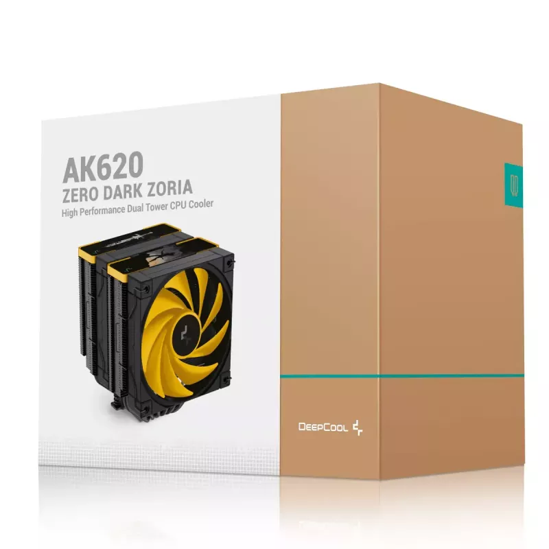 Oro aušintuvas DeepCool AK620 Zero Dark Zoria 12 cm Juodas Geltonas