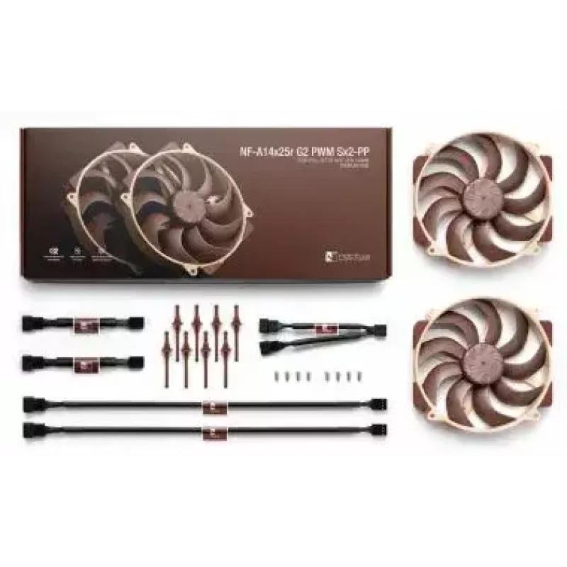 Ventiliatorius 14 cm PC Noctua NF-A14X25R G2 PWM, 140 x 25 mm, 12 V, 1500 RPM, 155,6 m³/h, 2,56 mmH2O