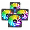 Mars Gaming MFSI4KIT aušinimo komplektas 4x120mm ARGB Infinity Mirror ventiliatoriai su valdikliu ir nuotolinio valdymo pultu