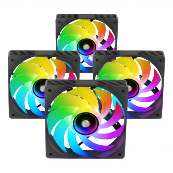 Mars Gaming MFSI4KIT aušinimo komplektas 4x120mm ARGB Infinity Mirror ventiliatoriai su valdikliu ir nuotolinio valdymo pultu