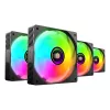 Mars Gaming MFSI4KIT aušinimo komplektas 4x120mm ARGB Infinity Mirror ventiliatoriai su valdikliu ir nuotolinio valdymo pultu
