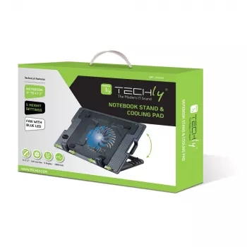 Techly stovas ir aušinimo pagalvėlė nešiojamam kompiuteriui iki 17,3 col.