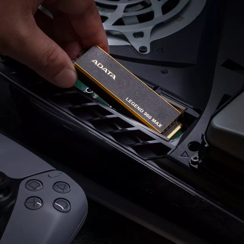 Vidinis M.2 2280 NVMe SSD ADATA LEGEND 960 MAX 1 TB PCIe 4.0, Skaitymas 7400 MB/s, Rašymas 6000 MB/s, 3D NAND