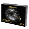 ADATA LEGEND 900 SLEG-900-2TCS M.2 2280 NVMe SSD, 2 TB, PCIe 4.0 x4, NVMe 1.4, 7000/5400 MB/s, juodas/auksinis