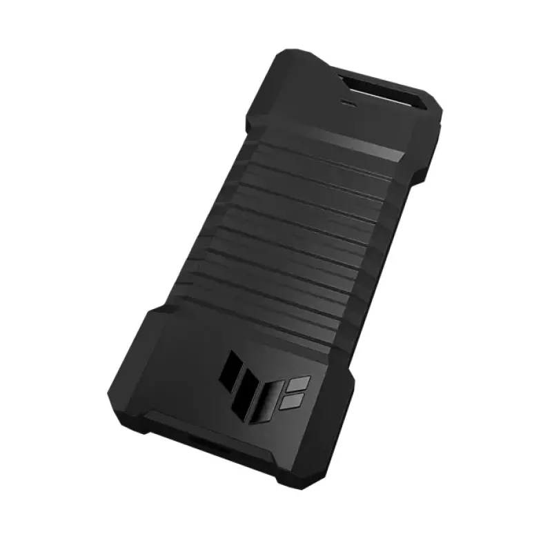 SSD korpusas ASUS ESD-T1A/BLK/G/AS — M.2 (SATA/PCIe) vieno lizdo, USB-C 3.2 Gen2, 10 Gbit/s, juodas, su raktų užraktu