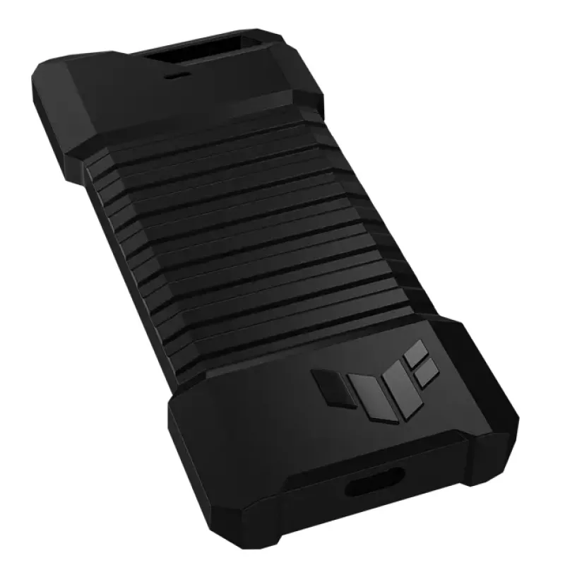 SSD korpusas ASUS ESD-T1A/BLK/G/AS — M.2 (SATA/PCIe) vieno lizdo, USB-C 3.2 Gen2, 10 Gbit/s, juodas, su raktų užraktu