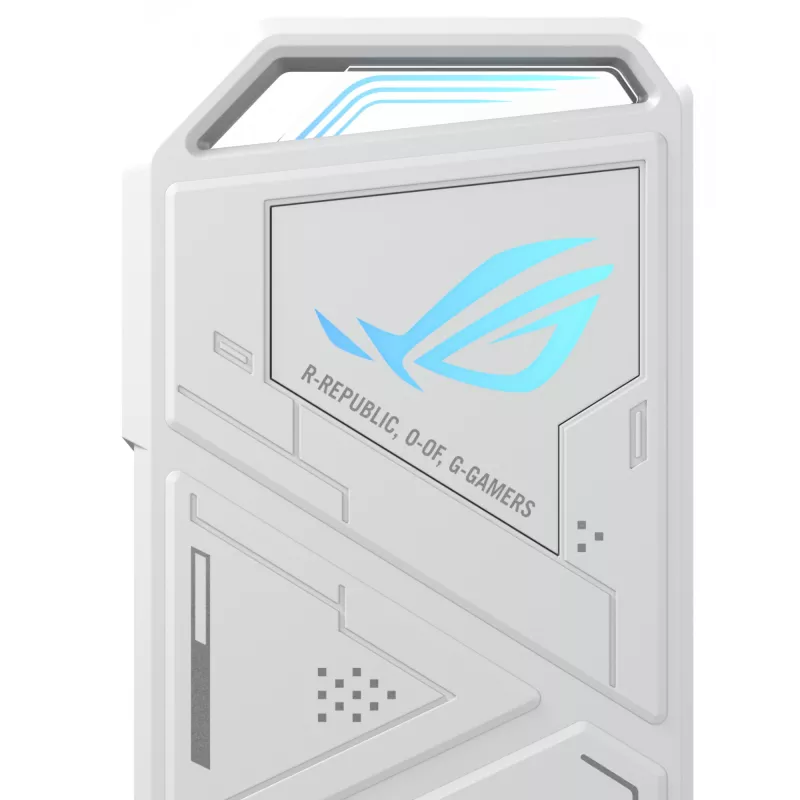 SSD dėklas ASUS ROG Strix Arion White Edition — M.2 PCIe, USB Type-C 10 Gbit/s, vieno disko