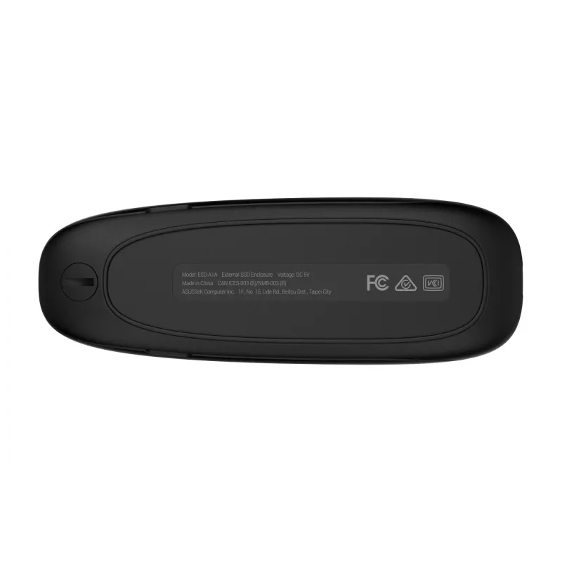 ASUS COBBLE juodas išorinis SSD korpusas M.2 NVMe SATA 10Gbps USB-C