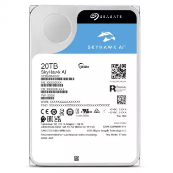 Seagate SkyHawk AI vidinis kietasis diskas 20 TB 7200 RPM 512 MB 3.5 colio Serial ATA III