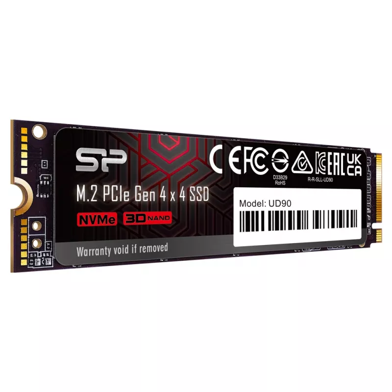 Silicon Power UD90 SP02KGBP44UD9005 vidinis M.2 2280 NVMe SSD, 2 TB, PCIe 4.0 x4, 5000 MB/s, 3D NAND