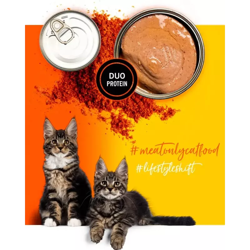Šlapias kačių ėdalas 3coty Vištiena su kriliais kačiukams, 80 g, pilnavertis pašaras, be cukraus, be glitimo ir sojos