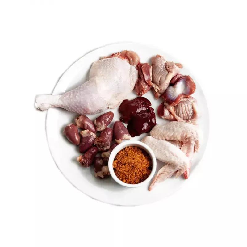 Šlapias kačių ėdalas 3coty Vištiena su kriliais kačiukams, 80 g, pilnavertis pašaras, be cukraus, be glitimo ir sojos