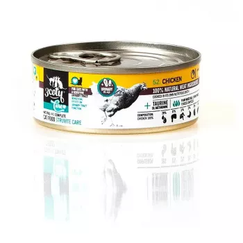 Šlapias kačių ėdalas 3coty Chicken Struvite care 80 g – ėdalo maišelis, suaugusioms katėms, vištiena, visavertis ėdalas