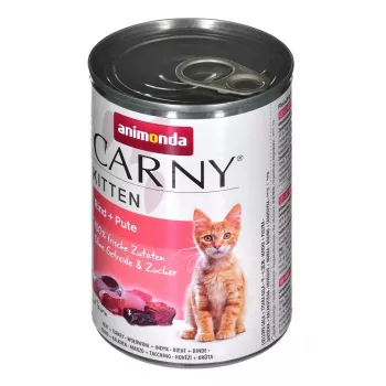 Šlapias kačių ėdalas Animonda Carny Kitten Beef & Turkey 400 g skardinė