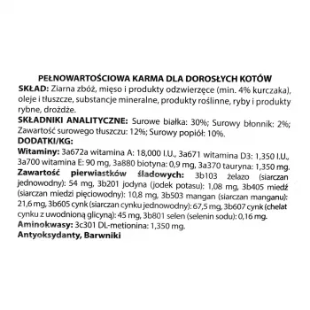 Sausas kačių ėdalas DIVINUS Cat Complete 20 kg – suaugusių kačių priežiūra, vištiena, 30% baltymų, 12% riebalų