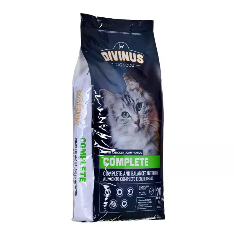 Sausas kačių ėdalas DIVINUS Cat Complete 20 kg – suaugusių kačių priežiūra, vištiena, 30% baltymų, 12% riebalų