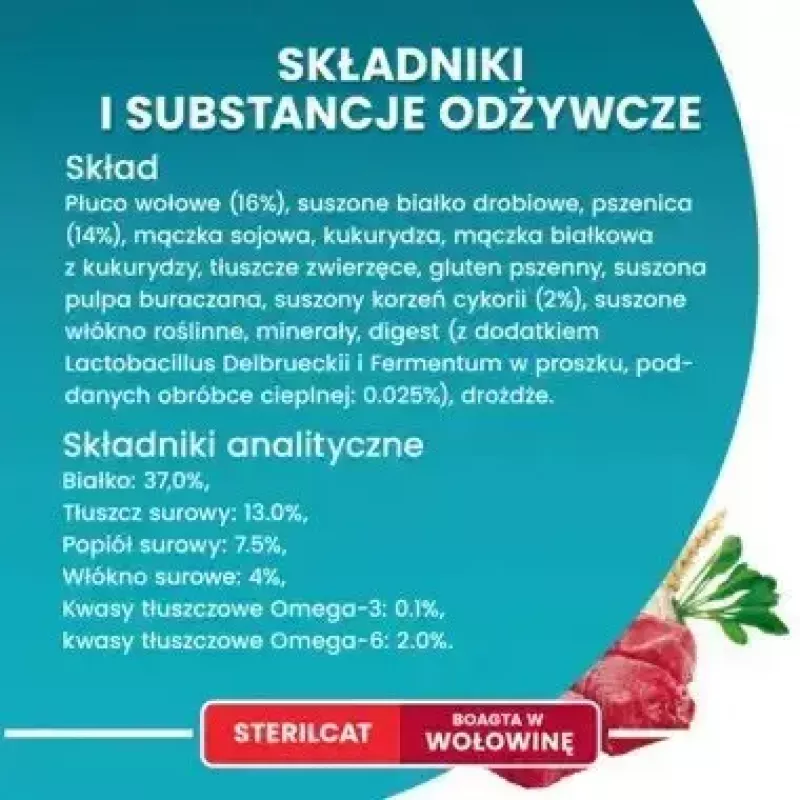 Purina One Sterilcat jautienos skonio sausas kačių maistas, 9,75 kg