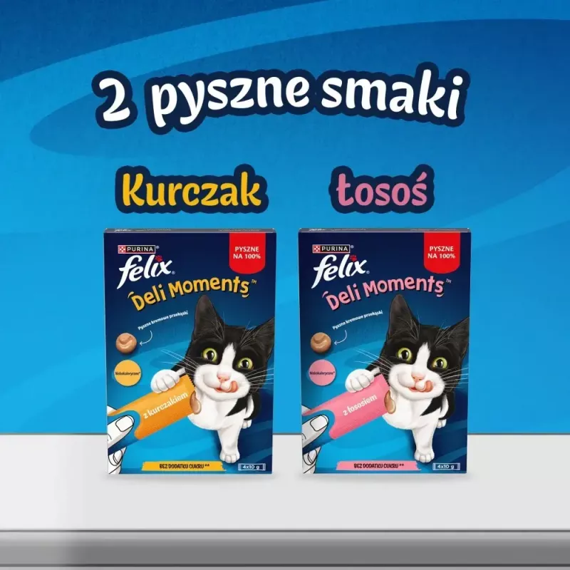 Purina Felix Deli Moments lašišos pasta katėms 4 x 10 g tūbelė
