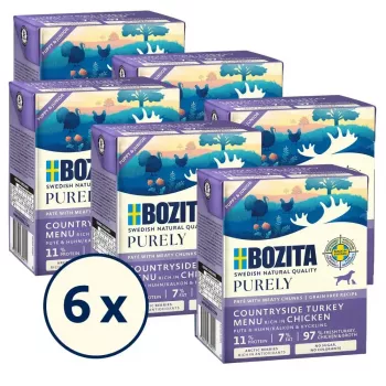 Šlapias šunų ėdalas BOZITA Purely Chicken & Turkey Adult 370 g, be grūdų ir sojos, 78 % drėgmės