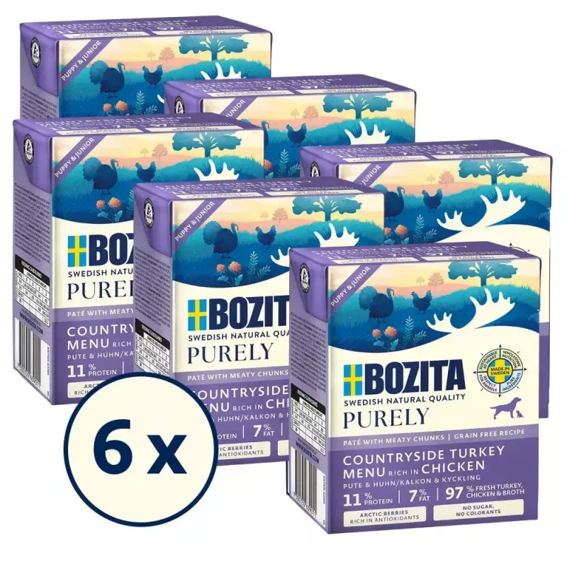 Šlapias šunų ėdalas BOZITA Purely Chicken & Turkey Adult 370 g, be grūdų ir sojos, 78 % drėgmės