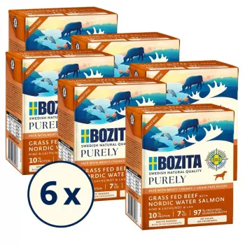 Šlapias šunų ėdalas BOZITA Purely Beef & Salmon Adult 370 g, be grūdų, visoms veislėms