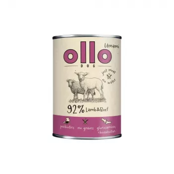 Šlapias šunų ėdalas OLLO Umami ėriena ir jautiena 850 g – suaugusiems, be grūdų, glitimo ir sojos
