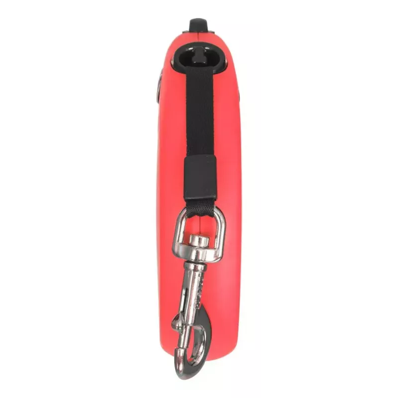 Flexi New Classic 5 m, juoda nailono juosta, automatinis pavadėlis didelių veislių šunims iki 50 kg