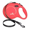 Flexi New Classic 5 m, juoda nailono juosta, automatinis pavadėlis didelių veislių šunims iki 50 kg