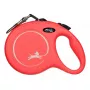 Flexi New Classic 5 m, juoda nailono juosta, automatinis pavadėlis didelių veislių šunims iki 50 kg