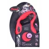 Automatinis pavadėlis Flexi New Classic M, lyninis, vidutinio dydžio, 8 m, maks. apkrova 20 kg, juodas