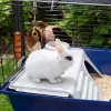Narvas FERPLAST Rabbit 120 Blue — metalinis ir plastikinis triušių narvas 1180×585×495 mm, tinka triušiams 5–9,9 kg