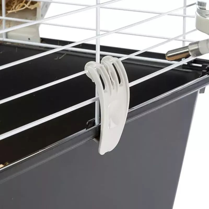 Narvelis jūrų kiaulytėms FERPLAST Casita 80 780×480×500 mm, metalas ir plastikas, pilka/juoda-balta