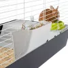 Narvas triušiams ir jūrų kiaulytėms FERPLAST Casita 120, metalas/plastikas, 1190×580×600 mm, baltas/taupe