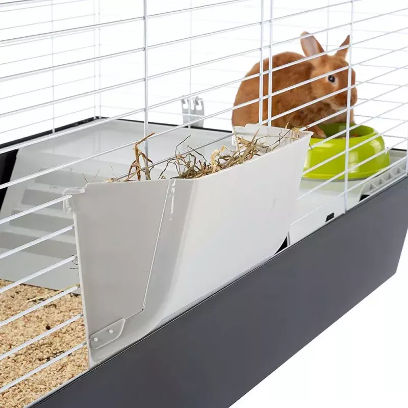 Narvas triušiams ir jūrų kiaulytėms FERPLAST Casita 120, metalas/plastikas, 1190×580×600 mm, baltas/taupe