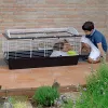 Narvas triušiams ir jūrų kiaulytėms FERPLAST Casita 120, metalas/plastikas, 1190×580×600 mm, baltas/taupe