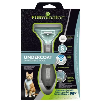 FURminator FUR151296 katės šukos ilgaplaukėms mažų veislių katėms, mažas dydis, juoda, 200 g
