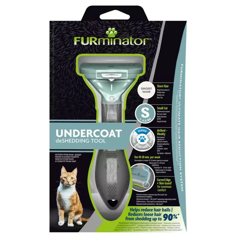 FURminator FUR151296 katės šukos ilgaplaukėms mažų veislių katėms, mažas dydis, juoda, 200 g