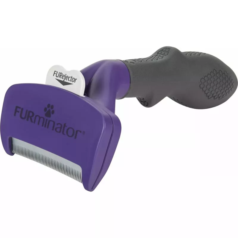 Įrankis šalinimui slenkančio kailio trumpaplaukėms katėms FURminator M/L su ergonomiška rankena ir nerūdijančio plieno briauna, 270 g