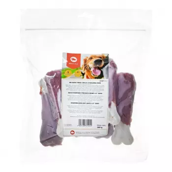 Kramtomas kaulas šunims MACED Presuotas kaulas su antimi 500 g – vieno ingrediento dantų priežiūros skanėstas