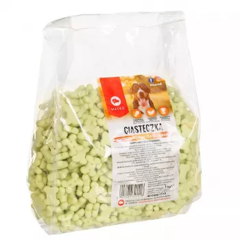 Šuniukų dresūros skanėstai MACED Puppy Mint Bones Cookies 1 kg