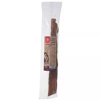 Kramtomas žaislas šunims MACED Wild boar skin 45 cm — natūrali odos kramtukas, 40 g, šernienos skonio, be cukraus ir glitimo