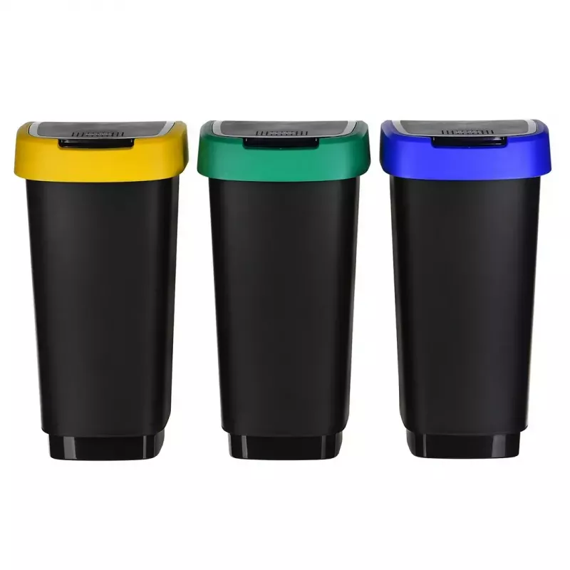 Rotho Twist 1045899999 šiukšliadėžių rinkinys, 3 x 25 l, plastikinis