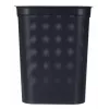Skalbinių krepšys rotho Brisen 50 L ventiliuojamas plastikinis su dangčiu ir pakabinimo anga, juodas, 340×431×529 mm