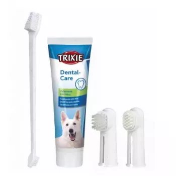 Pirštų dantų šepetėlis šunims Trixie 2561, minkštas silikoninis šepetėlis mažiems šunims ir šuniukams