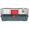 Narvelis graužikams ZOLUX Classic 80 – dviejų lygių metalinis/plastikinis aptvaras, 800×430×330 mm, 31 mm tarpai tarp strypų, pilkai raudonas
