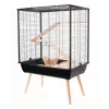 Narvas ZOLUX Neo Cozy Large Graužikams H80 juodas — metalinis/plastikinis narvas žiurkėms ir pelėms, H 80 cm, P 78 cm, G 48 cm